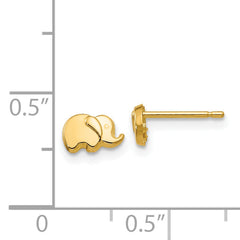 14k Polished Elephant Post Earrings