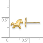 14k Polished Horse Post Earrings