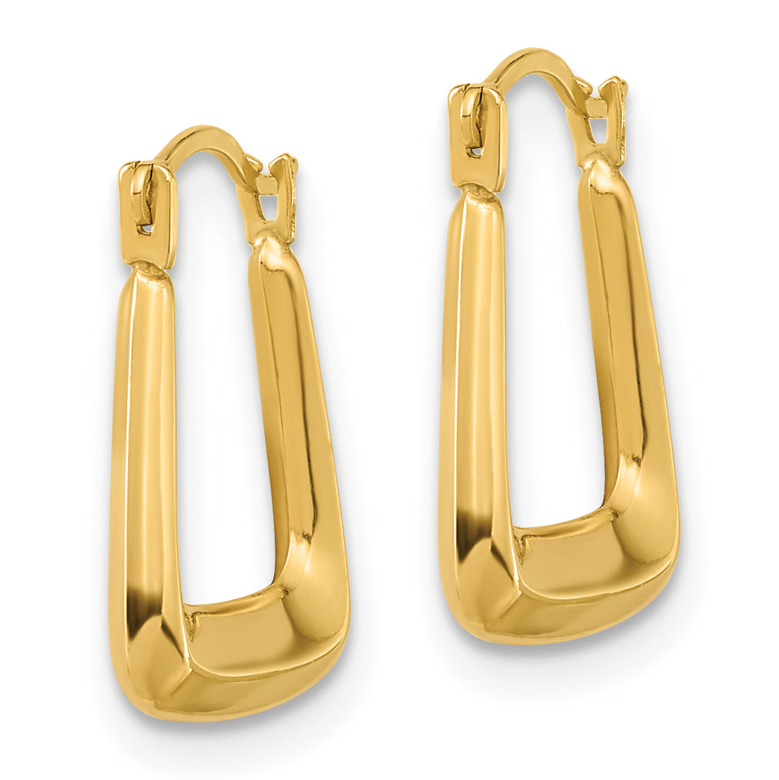14k Polished Hollow Fancy Hoops Secondary image