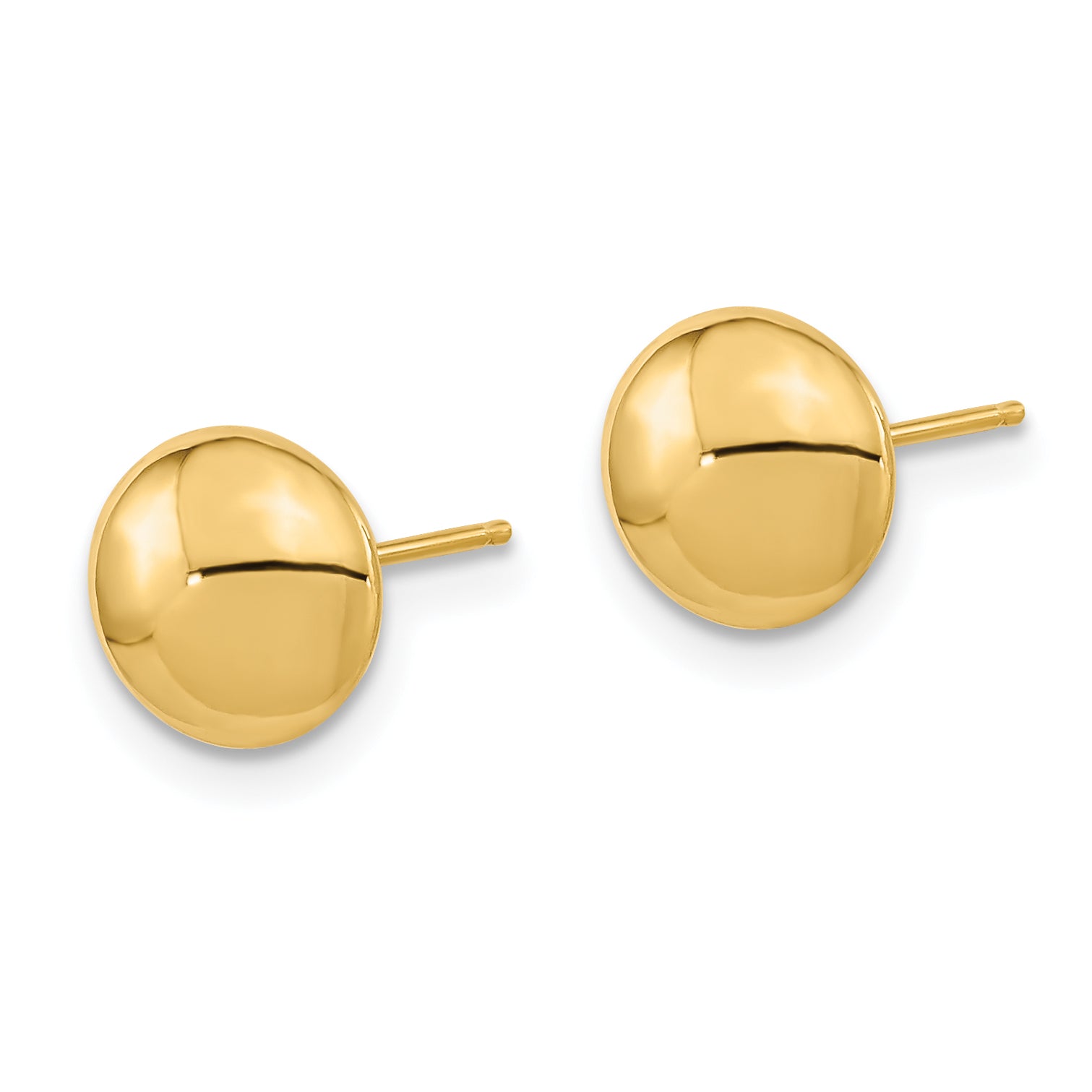 14k Polished Button Post Earrings Secondary image