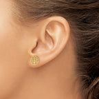 14k Round Tree Post Earrings