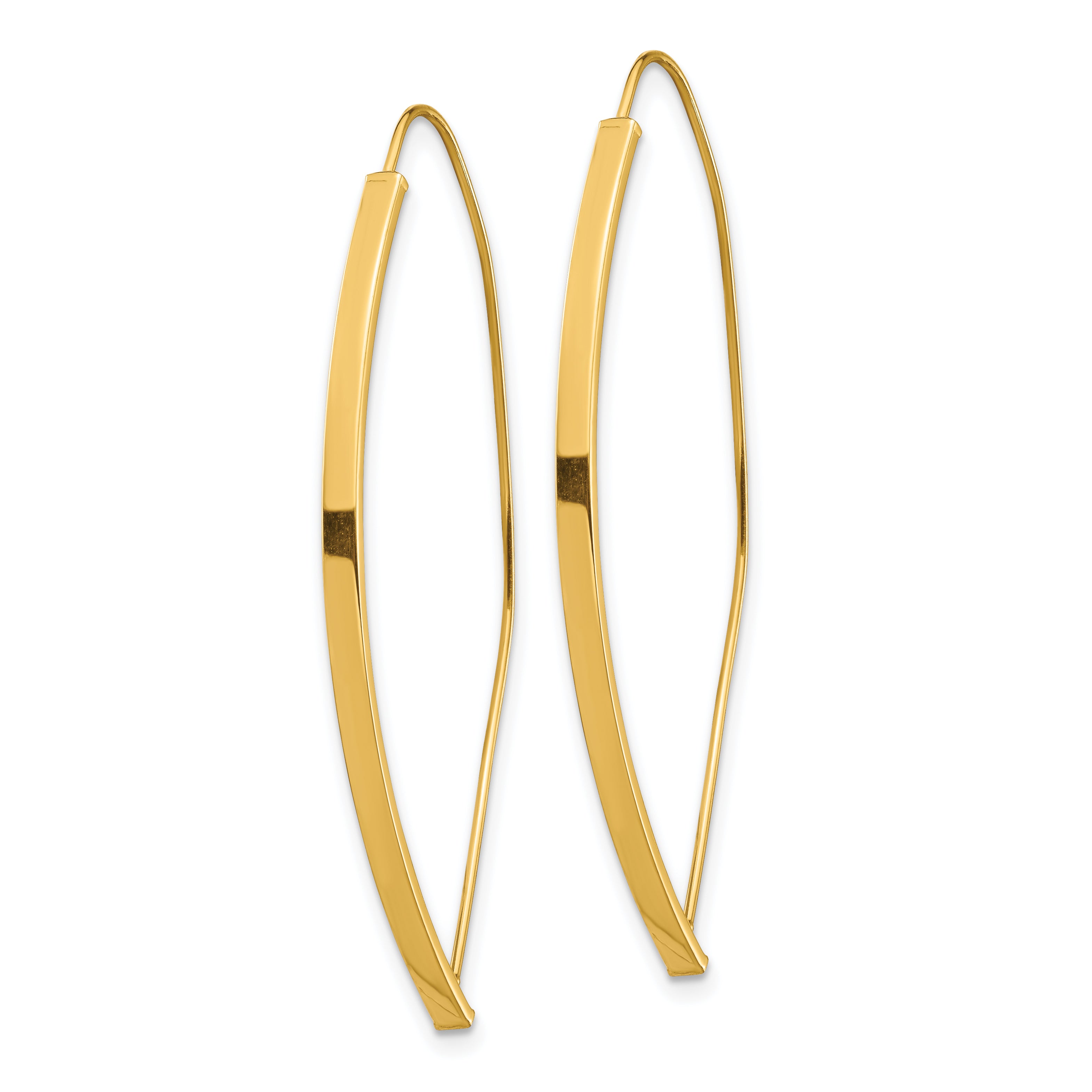 14K Dangle Threader Earrings Secondary image