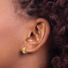 14K Polished Hoop Post Earrings