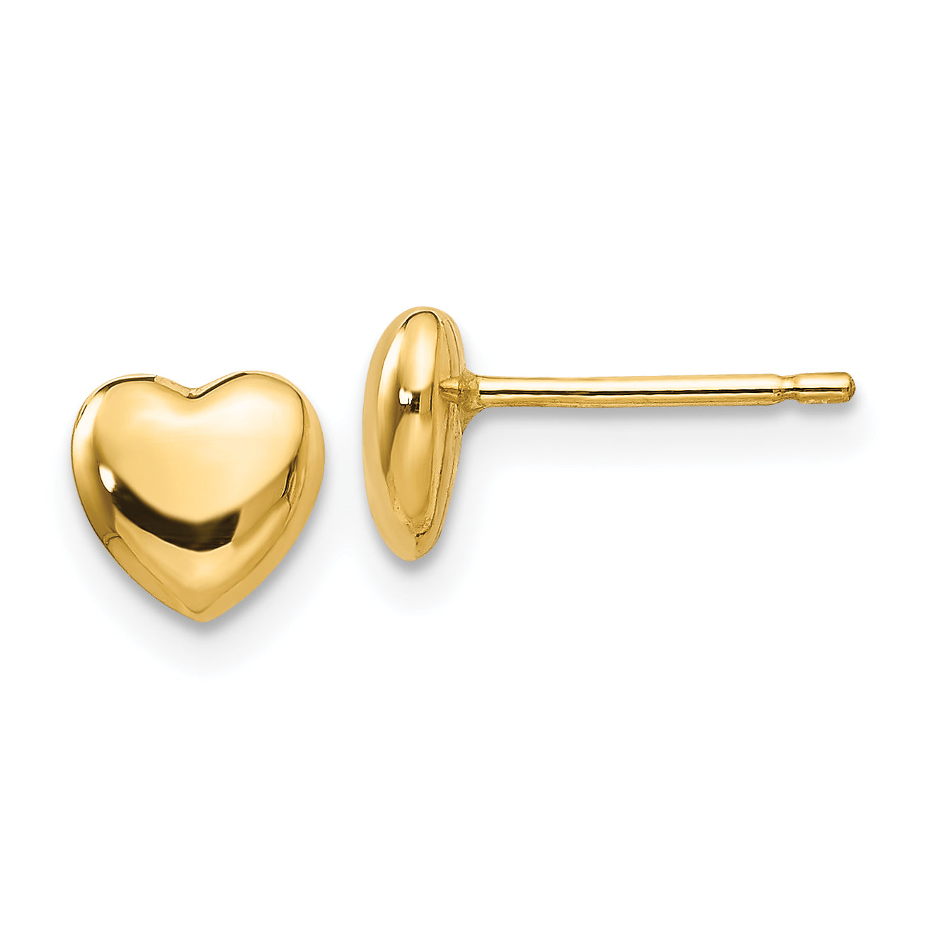 14K Polished Heart Post Stud Earrings Main image