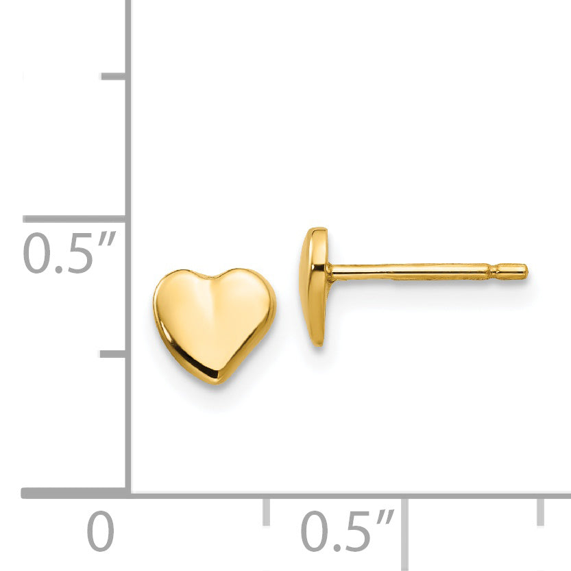 14K Heart Earrings