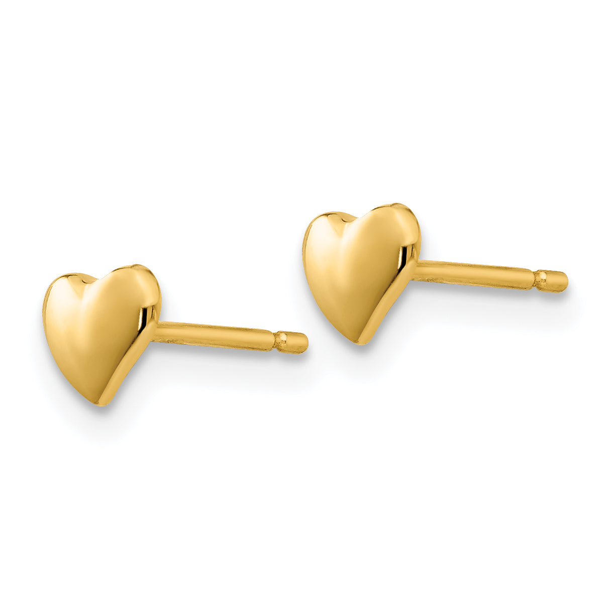14K Polished Heart Post Stud Earrings Secondary image