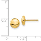 14k Polished Half Ball Post Ear