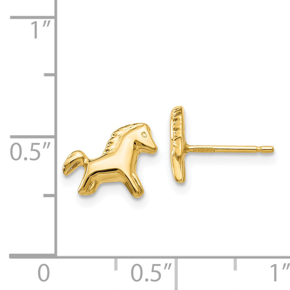 14k Pony Earrings