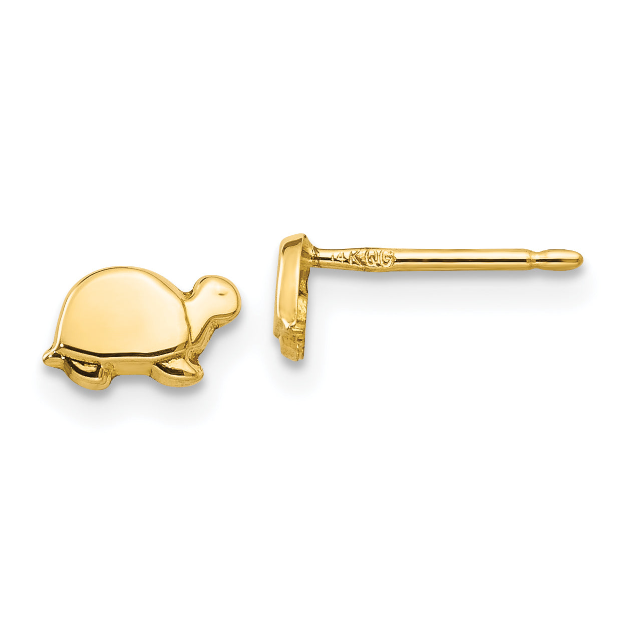 14k Mini Turtle Earrings Main image