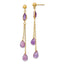 14k Amethyst Post Dangle Earrings