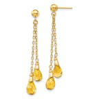 14k Citrine Dangle Earrings
