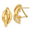 14k Swirl Omega Back Post Earrings