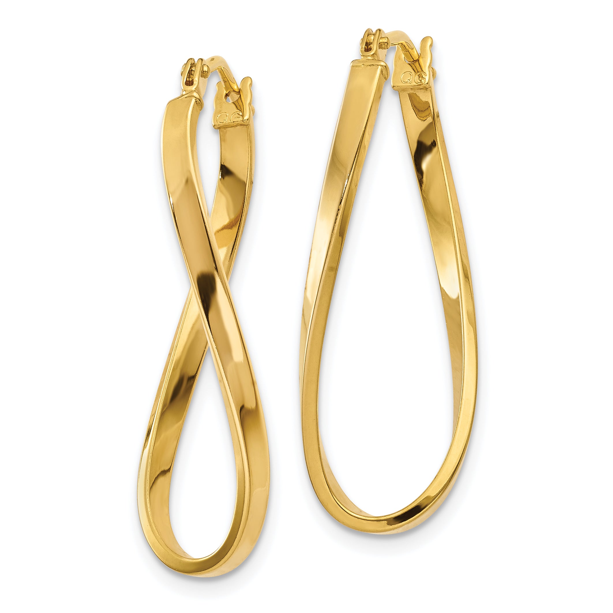 14k Small Twisted Earrings Secondary image