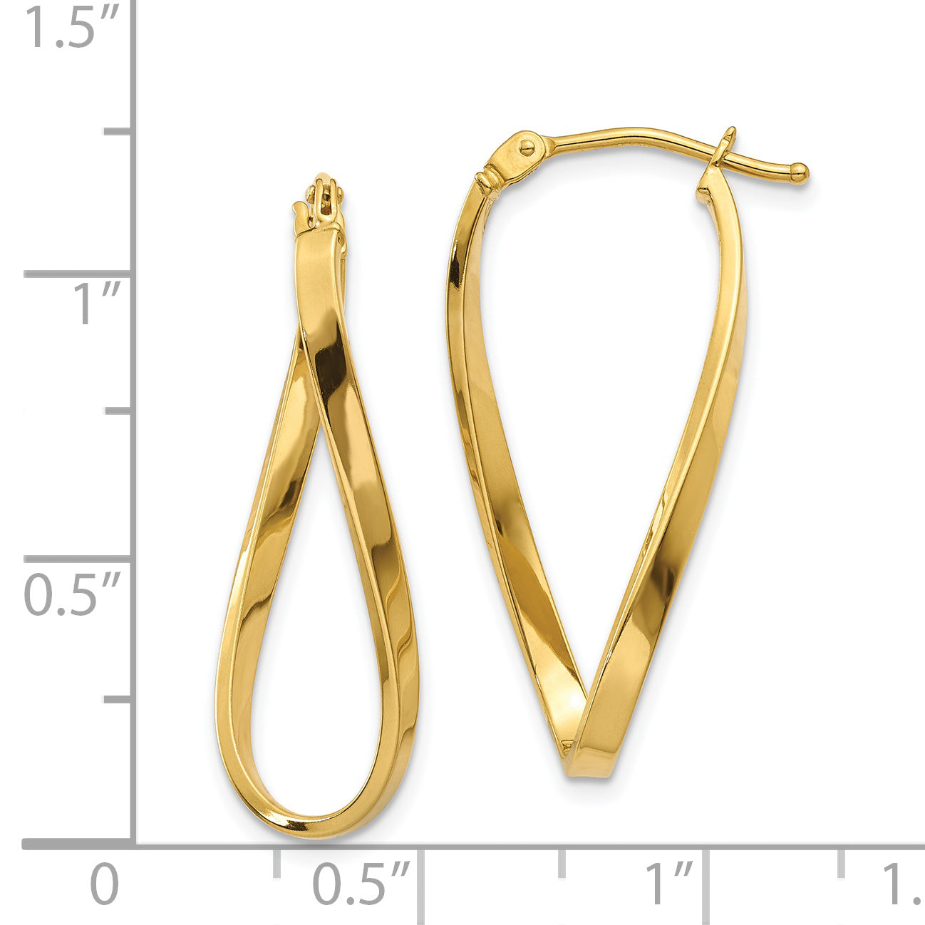 14k Small Twisted Earrings