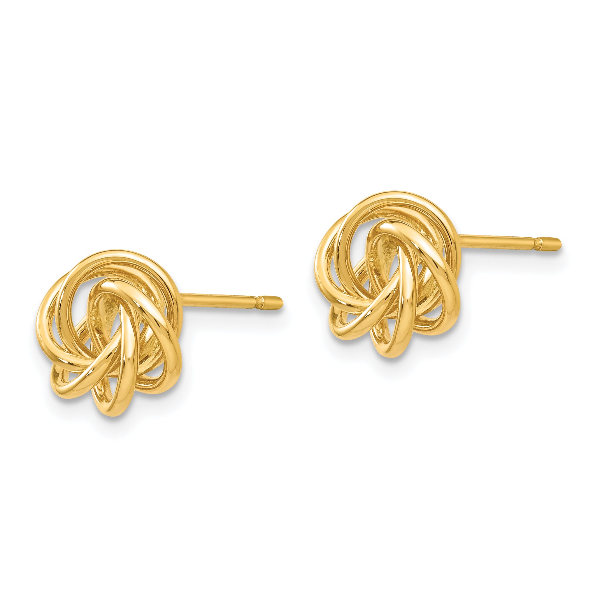 14k Polished Knot Post Earrings Secondary image