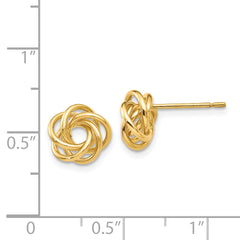 14k Polished Knot Post Earrings