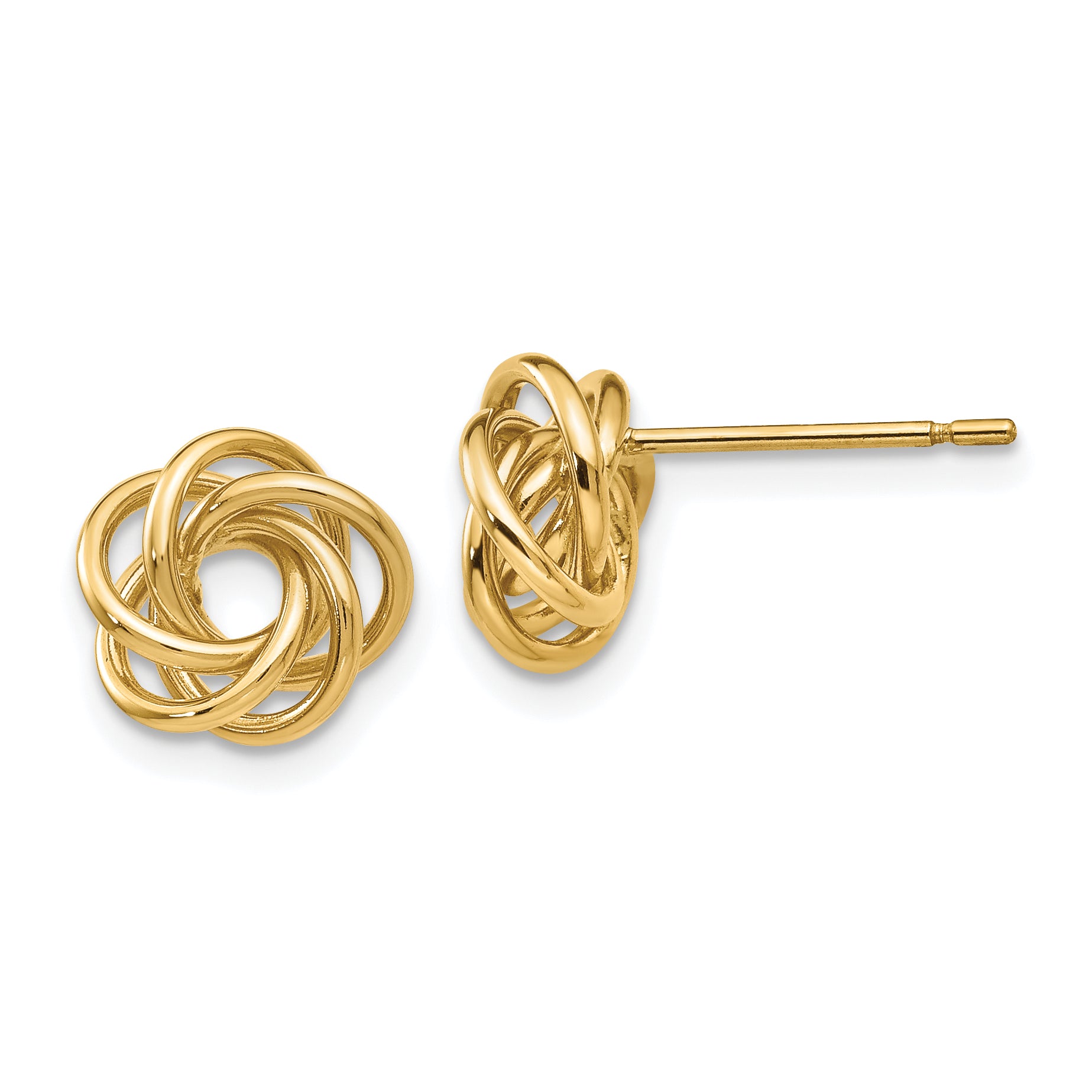 14k Polished Knot Post Earrings Main image