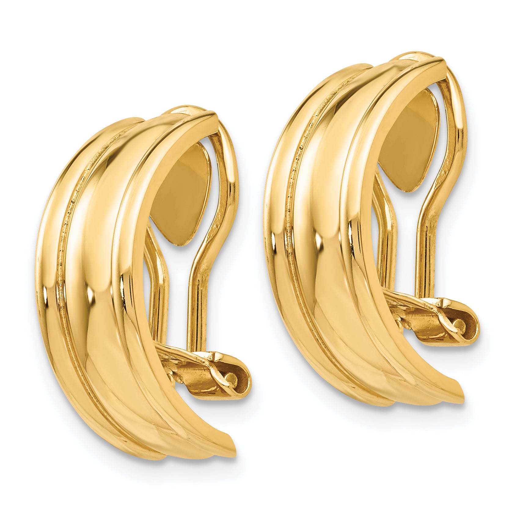 14k Fancy Non-pierced Earrings Secondary image