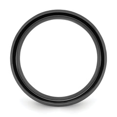Black Zirconium Polished with Black Carbon Fiber Inlay 8mm Band
