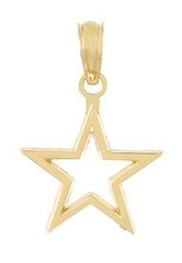 10k Cut-out Star Charm