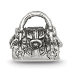 Sterling Silver 925 Kids Handbag Bead with Antiqued Finish