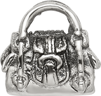 Sterling Silver 925 Kids Handbag Bead with Antiqued Finish