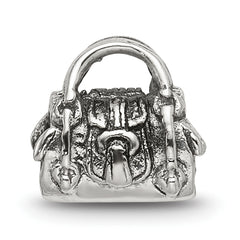 Sterling Silver 925 Kids Handbag Bead with Antiqued Finish