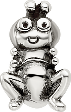 Sterling Silver 925 Antiqued Grasshopper Bead for Kids Durable Craftsmanship