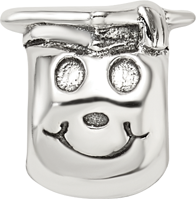 Sterling Silver 925 Kids Graduate Bead with Antiqued Finish Sophia Jewelers