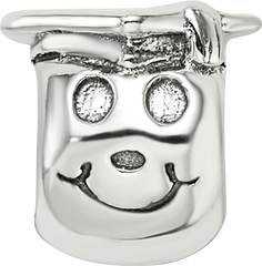 Sterling Silver 925 Kids Graduate Bead with Antiqued Finish Sophia Jewelers