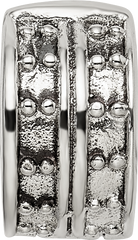 Sterling Silver 925 Antiqued Hinged Clip Bead with Dotted Design