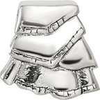 Sterling Silver 925 Kids Skirt Bead with Antiqued Finish Solid