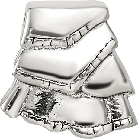 Sterling Silver 925 Kids Skirt Bead with Antiqued Finish Solid