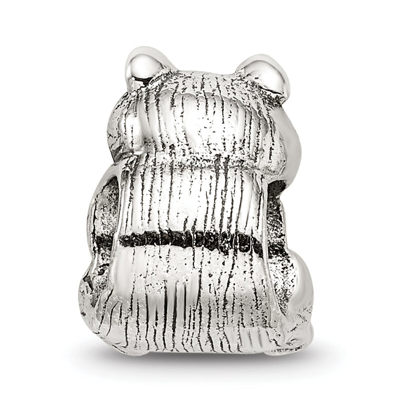 925 Sterling Silver Antiqued Racoon Bead Solid, Themed Jewelry by Sophia