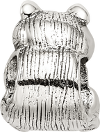 925 Sterling Silver Antiqued Racoon Bead Solid, Themed Jewelry by Sophia