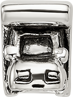 Sterling Silver 925 RV Camper Bead with Antiqued Finish Solid Themed Design