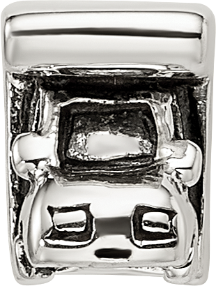 Sterling Silver 925 RV Camper Bead with Antiqued Finish Solid Themed Design