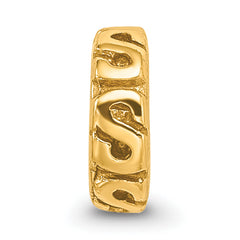Sterling Silver Gold-plated Reflections Swirl Spacer Bead