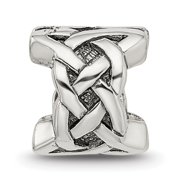 Sterling Silver 925 Celtic Bead with Antiqued Finish  Solid and Themed Design