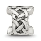 Sterling Silver 925 Celtic Bead with Antiqued Finish  Solid and Themed Design