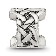 Sterling Silver 925 Celtic Bead with Antiqued Finish  Solid and Themed Design