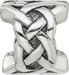 Sterling Silver 925 Celtic Bead with Antiqued Finish  Solid and Themed Design