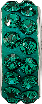 Sterling Silver Reflections May Double Row Preciosa Crystal Bead