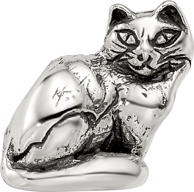 Sterling Silver Reflections Ragdoll Cat Bead