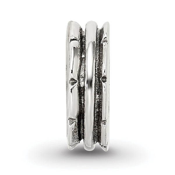 Sterling Silver Reflections Grooved Spacer Bead