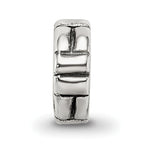 Sterling Silver 925 Antiqued Notched Spacer Bead Solid Casted 8.18mm