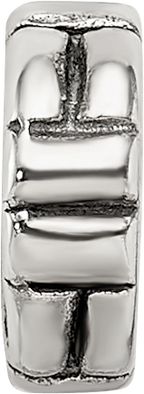 Sterling Silver 925 Antiqued Notched Spacer Bead Solid Casted 8.18mm