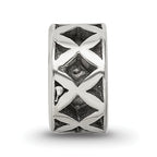 Sterling Silver 925 Antiqued Spacer Bead with Solid Cast Design