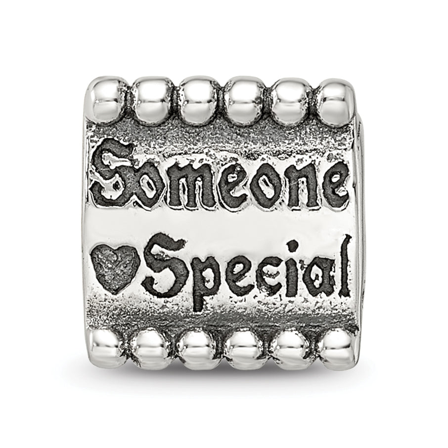 Sterling Silver 925 Antiqued Triangle Bead for Someone Special