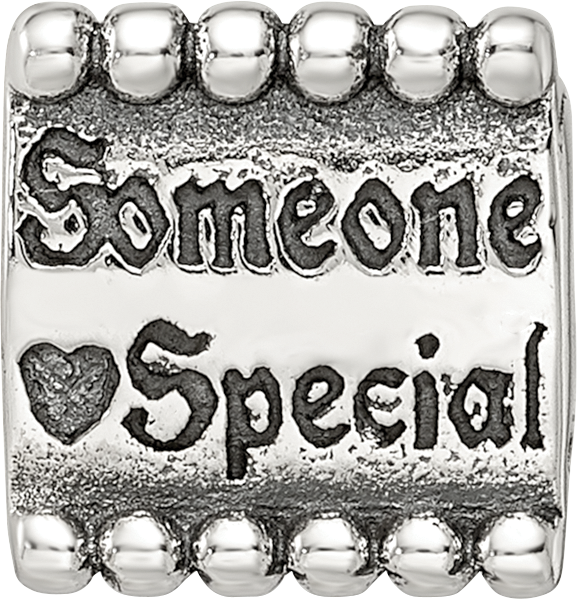 Sterling Silver 925 Antiqued Triangle Bead for Someone Special